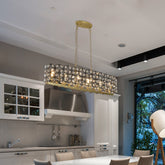 Modern Champagne Gold Oval Crystal Ceiling Chandelier